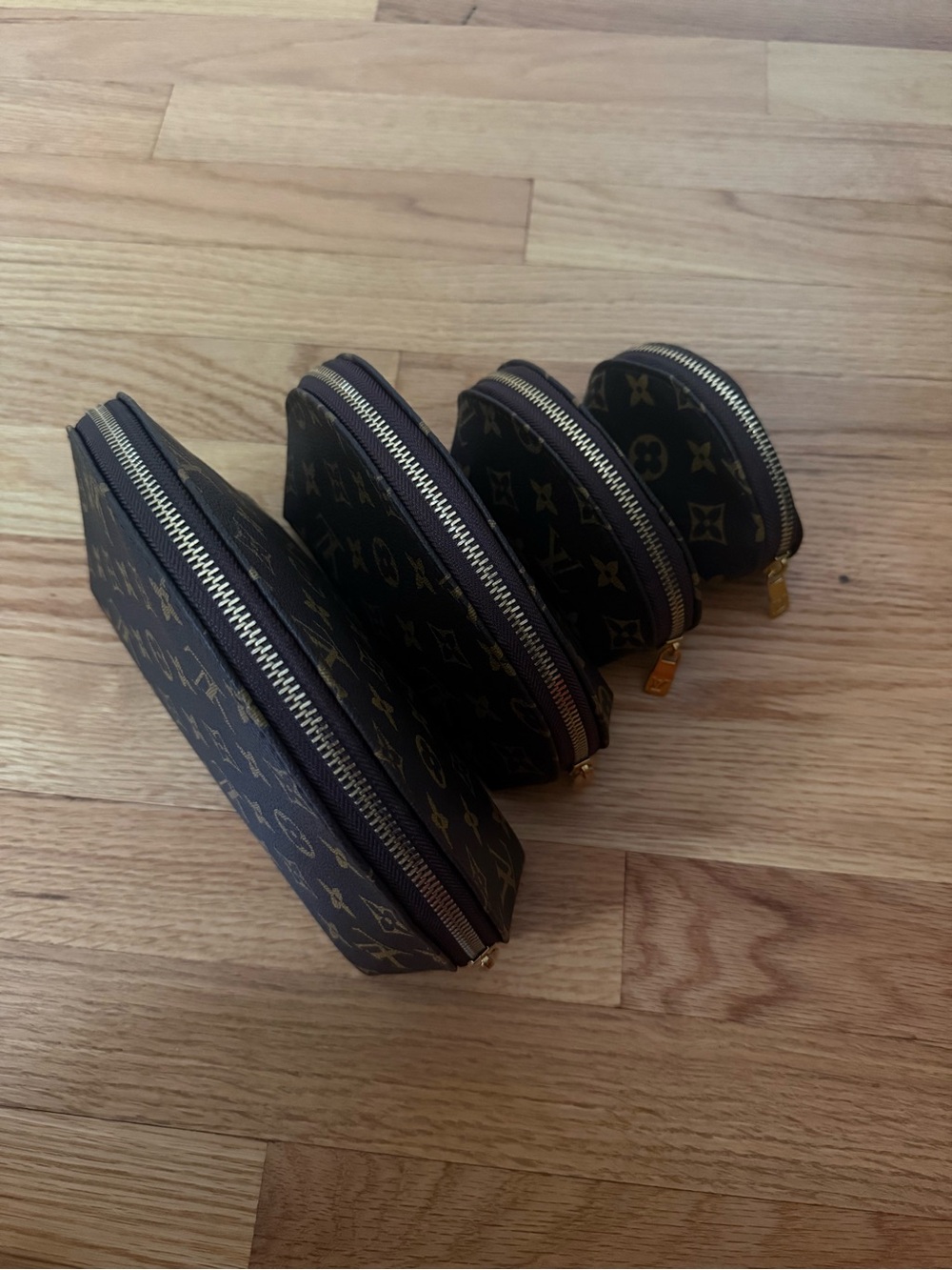 4pc cosmetic/travel pouch set
